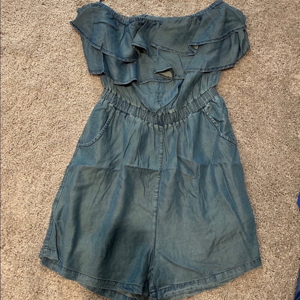 Denim Romper NWT